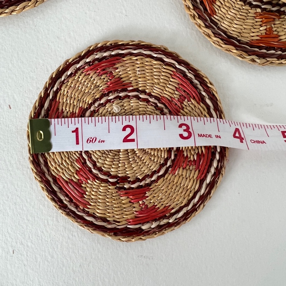 Reed grass basket coaster set - Picture 9 of 9